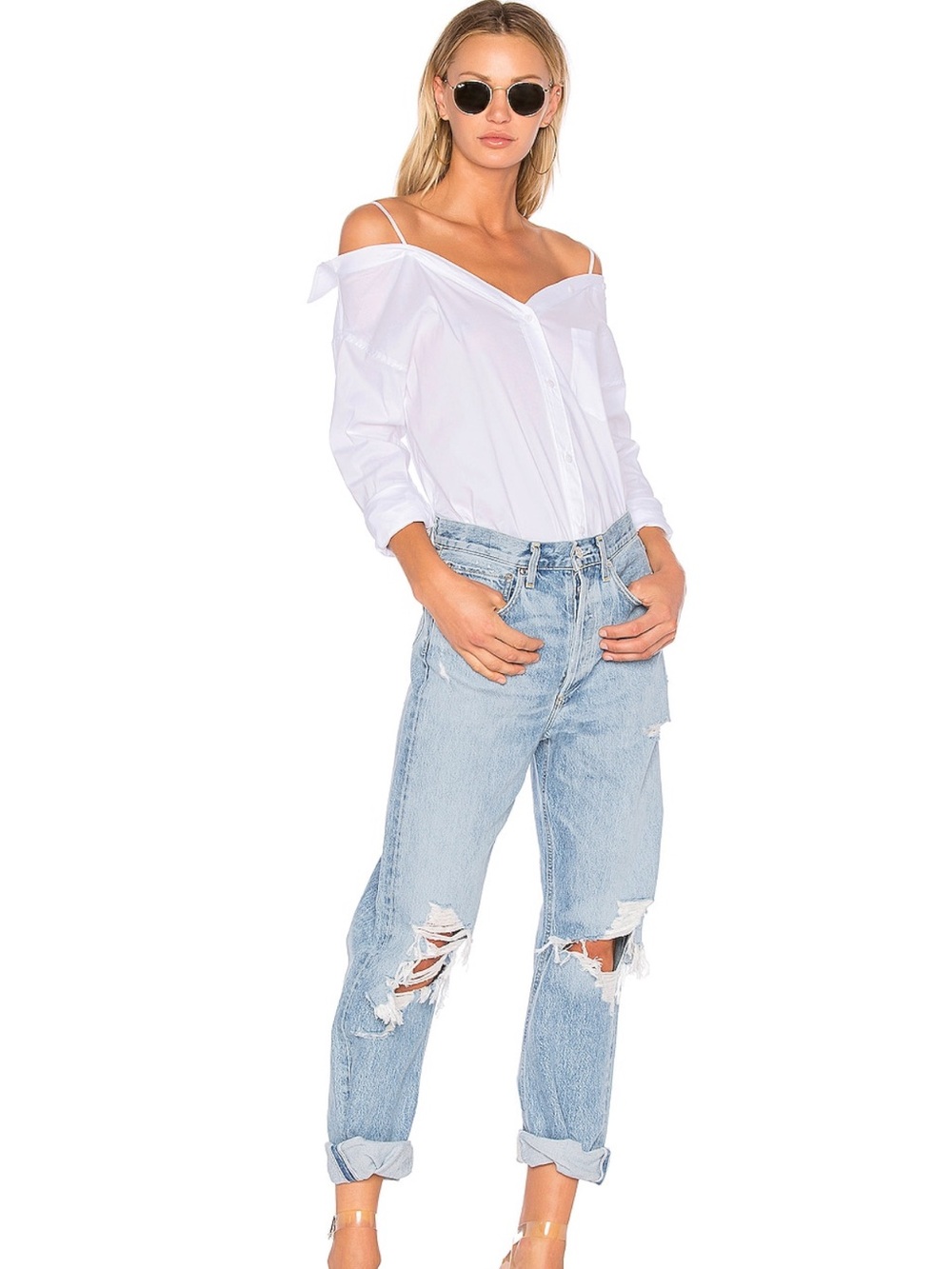 AGOLDE 90’s mid rise loose fit jeans in fall out
